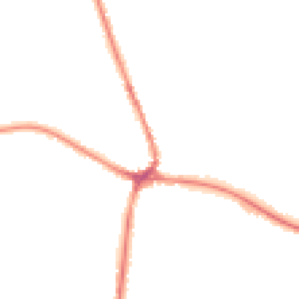 Night-time road noise heatmap for TN18 4AS