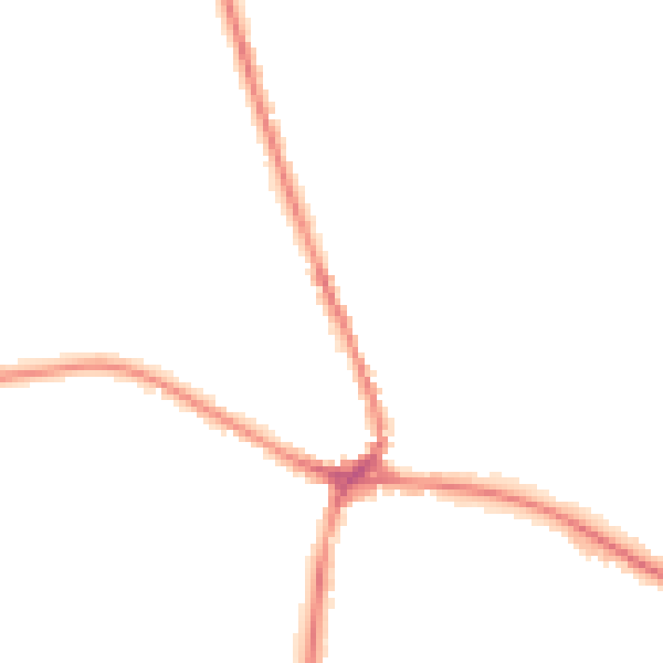 Night-time road noise heatmap for TN18 4AT