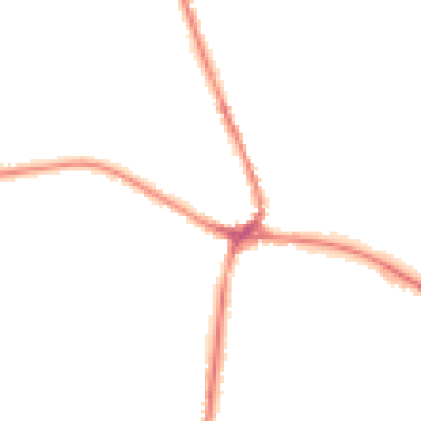 Night-time road noise heatmap for TN18 4AW