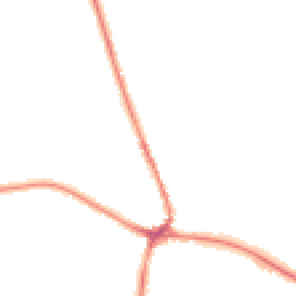 Night-time road noise heatmap for TN18 4AZ