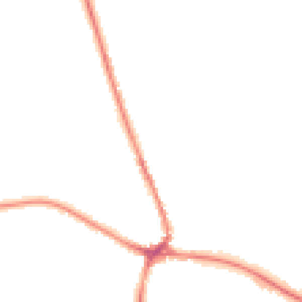 Night-time road noise heatmap for TN18 4BA
