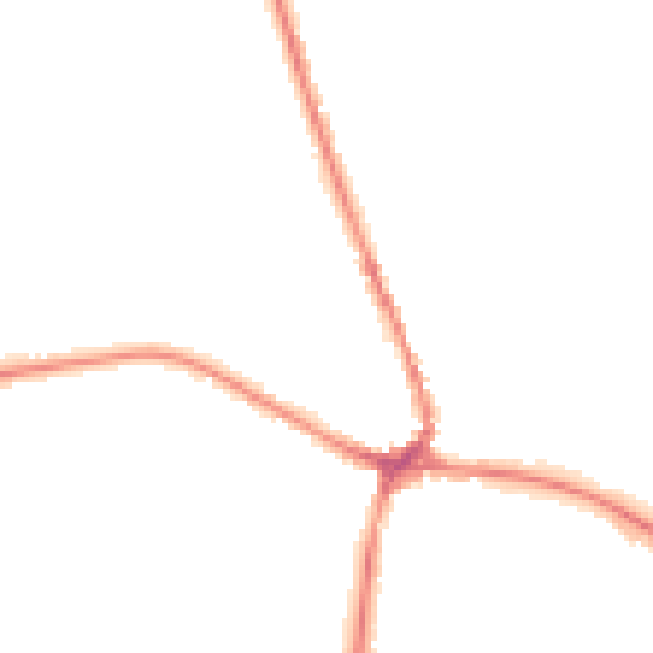 Night-time road noise heatmap for TN18 4BS