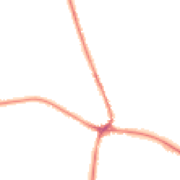 Night-time road noise heatmap for TN18 4BT