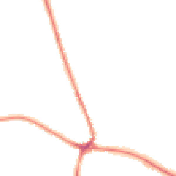 Night-time road noise heatmap for TN18 4BY