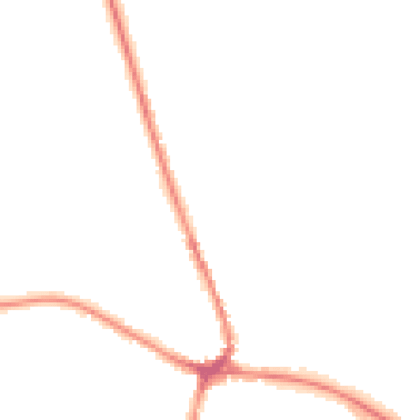 Night-time road noise heatmap for TN18 4BZ