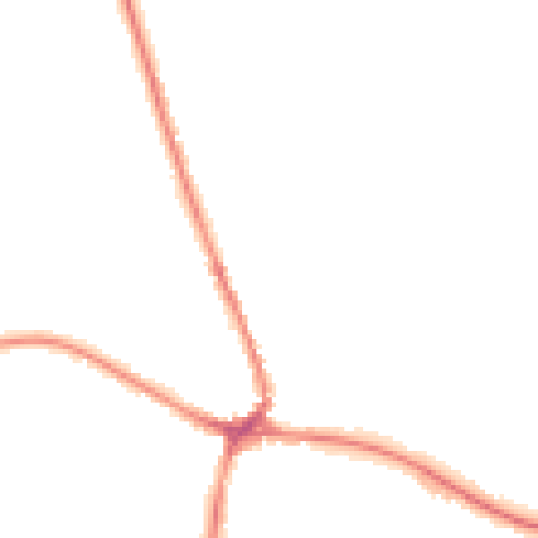 Night-time road noise heatmap for TN18 4DB
