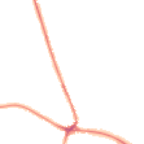 Night-time road noise heatmap for TN18 4DD