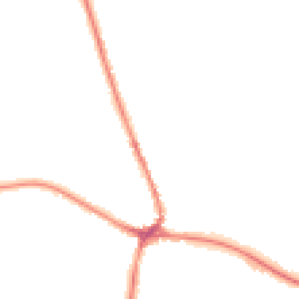 Night-time road noise heatmap for TN18 4DE