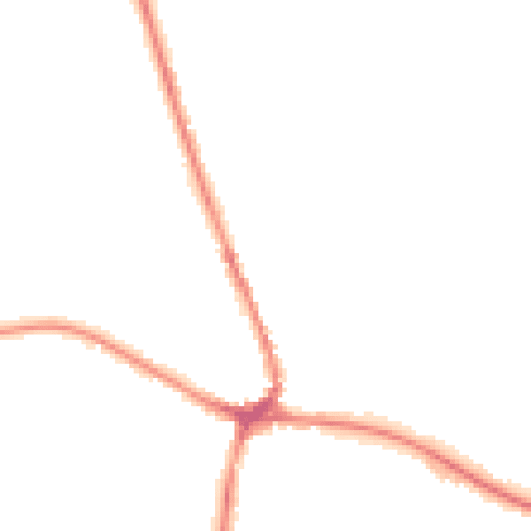 Night-time road noise heatmap for TN18 4DF