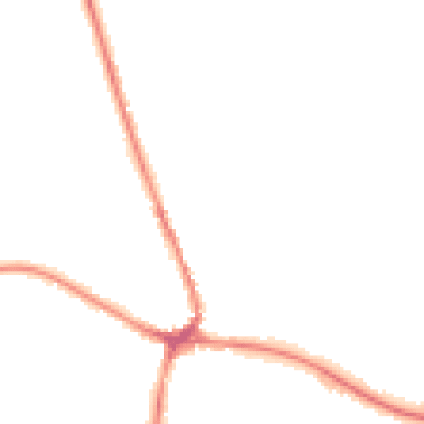 Night-time road noise heatmap for TN18 4DG