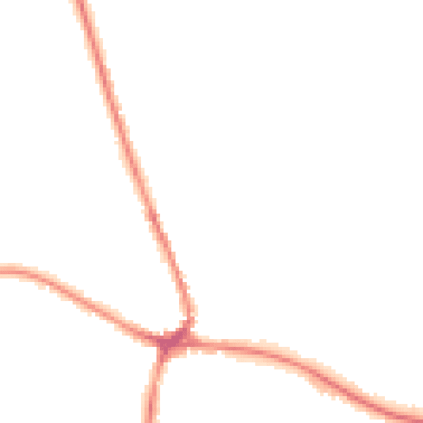 Night-time road noise heatmap for TN18 4DJ