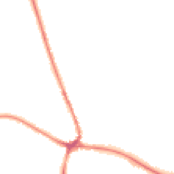 Night-time road noise heatmap for TN18 4DL