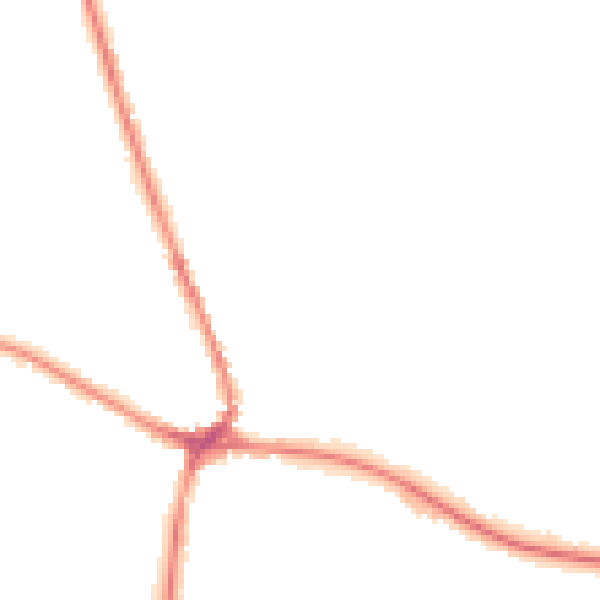 Night-time road noise heatmap for TN18 4DU