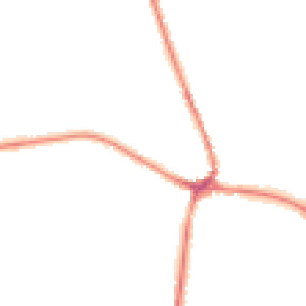 Night-time road noise heatmap for TN18 4EG