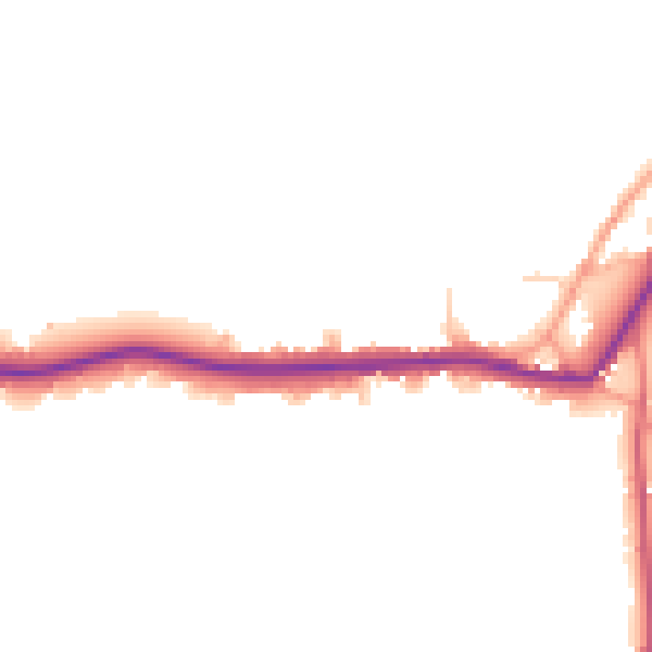 Daytime road noise heatmap for TN18 4EJ