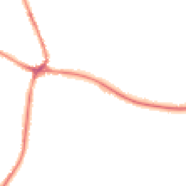 Night-time road noise heatmap for TN18 4HT