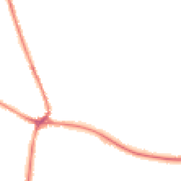 Night-time road noise heatmap for TN18 4HW