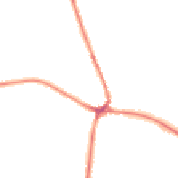 Night-time road noise heatmap for TN18 4JN