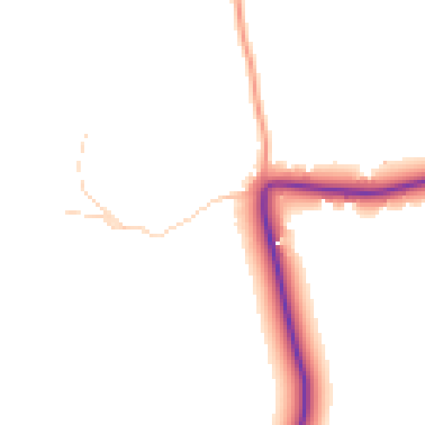 Daytime road noise heatmap for TN18 4XD