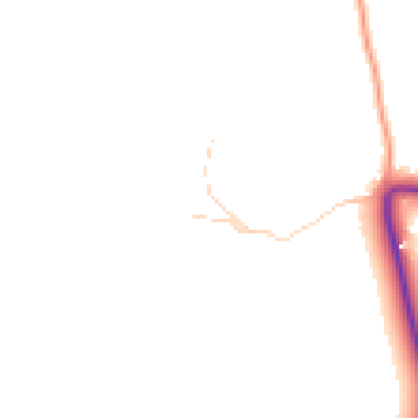 Daytime road noise heatmap for TN18 4XE