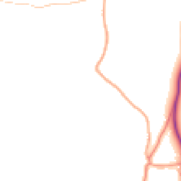 Daytime road noise heatmap for TN18 5AH