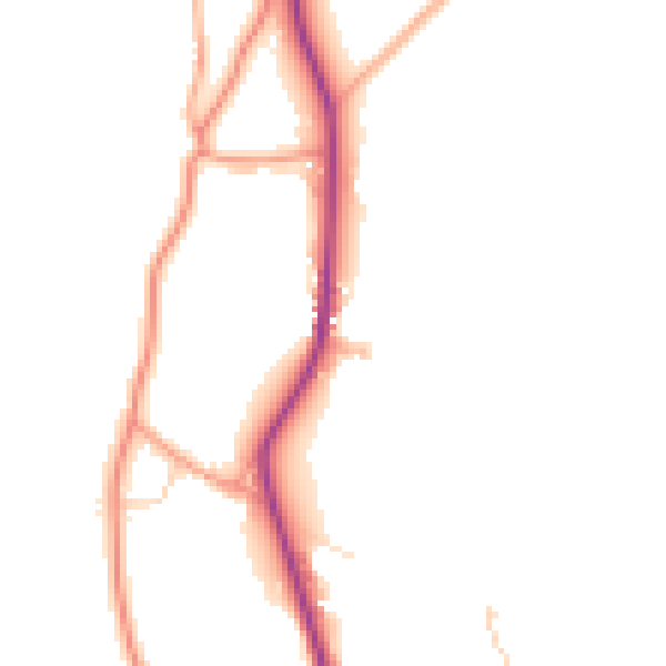 Daytime road noise heatmap for TN18 5ET