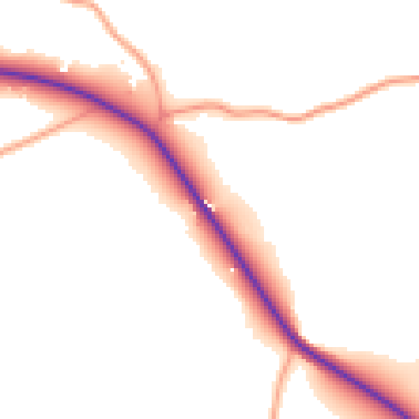 Daytime road noise heatmap for TN18 5HP