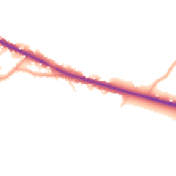 Daytime road noise heatmap for TN18 5JG