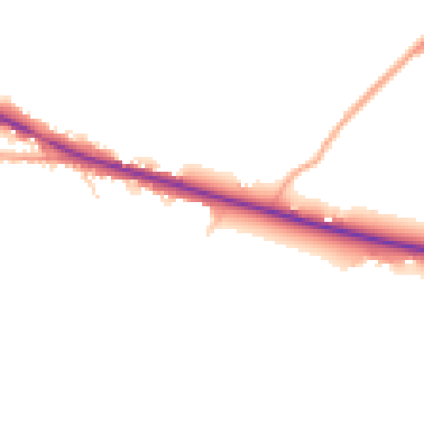 Daytime road noise heatmap for TN18 5JH
