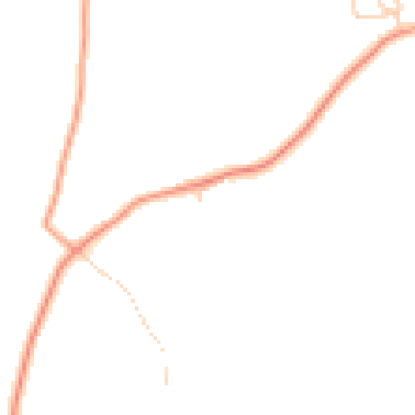 Daytime road noise heatmap for TN18 5LL