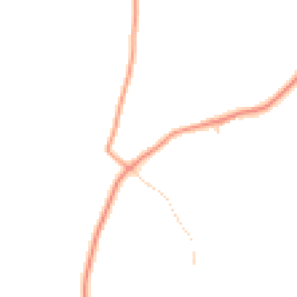 Daytime road noise heatmap for TN18 5LT