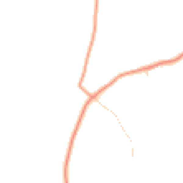 Daytime road noise heatmap for TN18 5LU