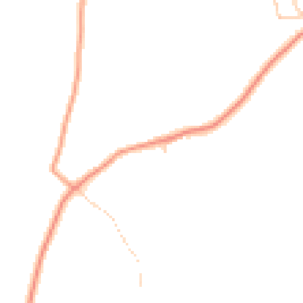 Daytime road noise heatmap for TN18 5LW
