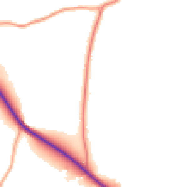 Daytime road noise heatmap for TN18 5NR