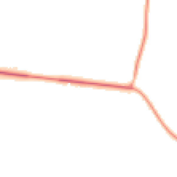 Night-time road noise heatmap for TN18 5PJ