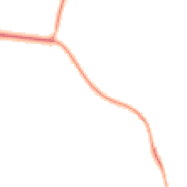 Night-time road noise heatmap for TN18 5PL