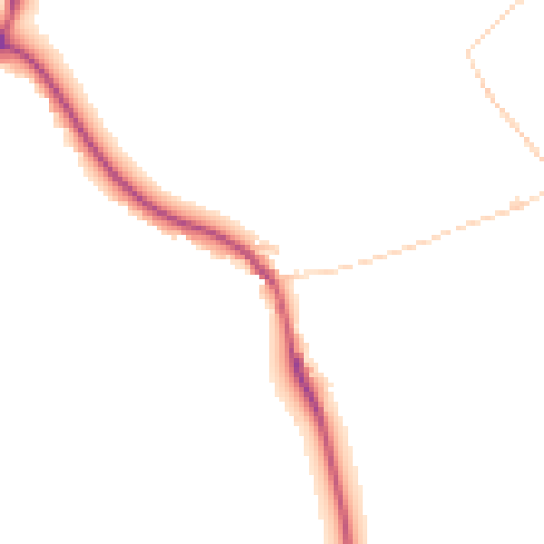 Daytime road noise heatmap for TN18 5PN
