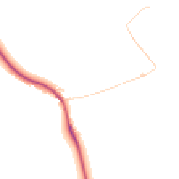 Daytime road noise heatmap for TN18 5QB