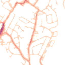 Daytime road noise heatmap for TN2 3AA