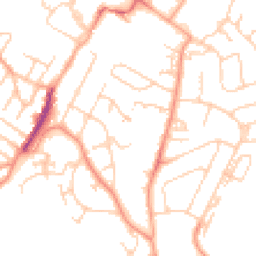 Daytime road noise heatmap for TN2 3AG