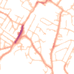 Daytime road noise heatmap for TN2 3AJ