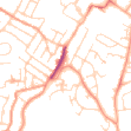 Daytime road noise heatmap for TN2 3AW