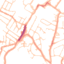 Daytime road noise heatmap for TN2 3AY