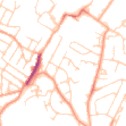 Daytime road noise heatmap for TN2 3BA