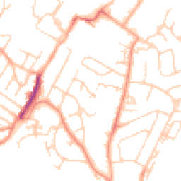 Daytime road noise heatmap for TN2 3BB