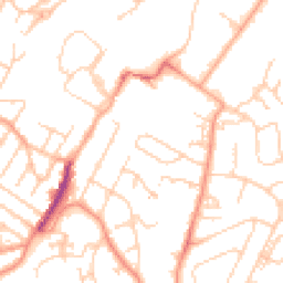 Daytime road noise heatmap for TN2 3BG