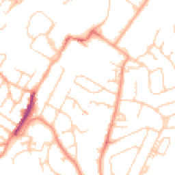 Daytime road noise heatmap for TN2 3BJ