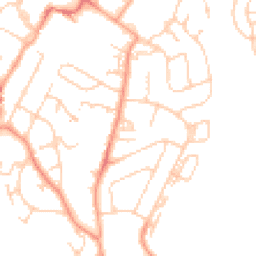 Daytime road noise heatmap for TN2 3BZ