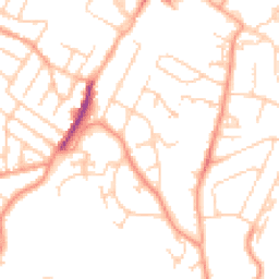 Daytime road noise heatmap for TN2 3DF