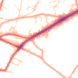 Daytime road noise heatmap for TN2 3DJ